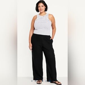 Old Navy High Rise Linen Blend Wide Leg Pants Tall Size XXL